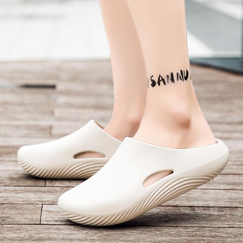 Sabots Antidérapants pour Hommes à la Mode, Chaussons d'Intérieur Décontractés Respirants à Enfiler, Sandales d'Été Légères pour la Plage pour Hommes, Chaussures de Chef