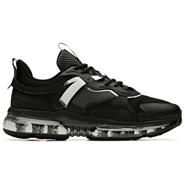 Anta NASA X  SEEED Collaboration Fabric Synthetic Leather Non-Slip Wear-Resistant Low-Top Sports Casual Shoes Men Sneakers Black Gray 91945513-5