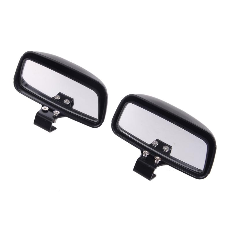 

1Pair Black Adjustable Blind Spot Wide Angle Rearview Mirrors Universal For Car Van Truck