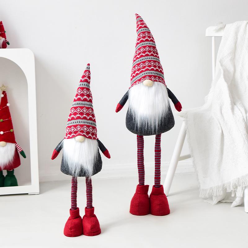 Telescopic Faceless Rudolph Christmas Ornament Doll