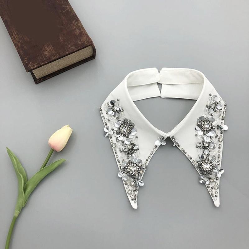 Kamínkový límec Dívčí šperkový oděvní doplněk Dámský límec Starověké umění Flitry Klopa Šálový límec Klopa