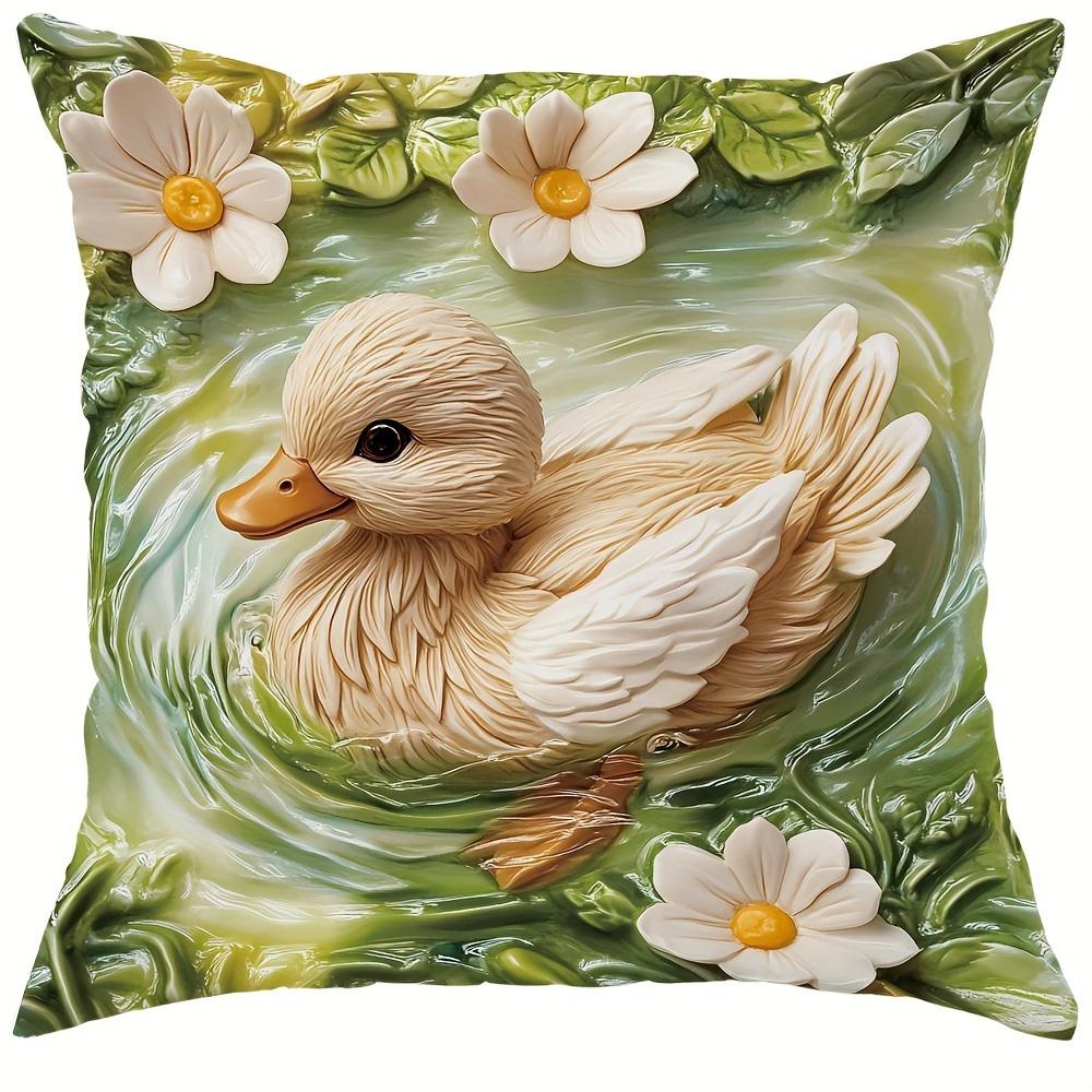 

Forest Animals Pillow Cases - Hedgehog Squirrel Fox Duck DecorLiving room sofa cushion cover, bedroom room decoration 16x16Inch