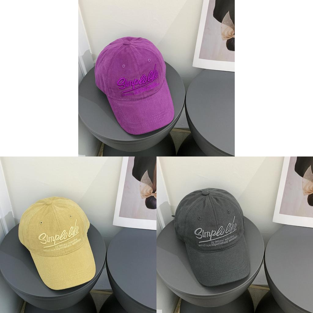 Minimalist Embroidered Letter Baseball Cap For Adults Summer Casual Fashion