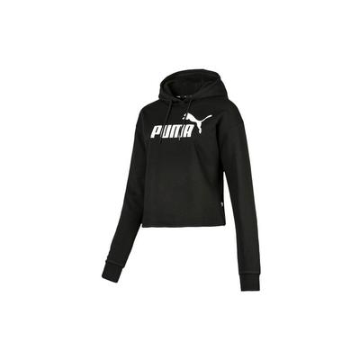Logo Print Casual Sports Hoodie Women Tops Black 580153-01