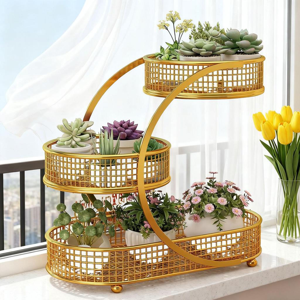 Fruit Basket Holder, Sturdy Iron Storage Tray, Fruit Bowl Stand Organizer for Snack Dining Table Counter Storing Fruits Veggies