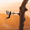 1pc Fairy Tale Elf Tree Steel Silhouette Wall Art for Home Garden Decoration - Unique Housewarming Gift Idea Wall Decor