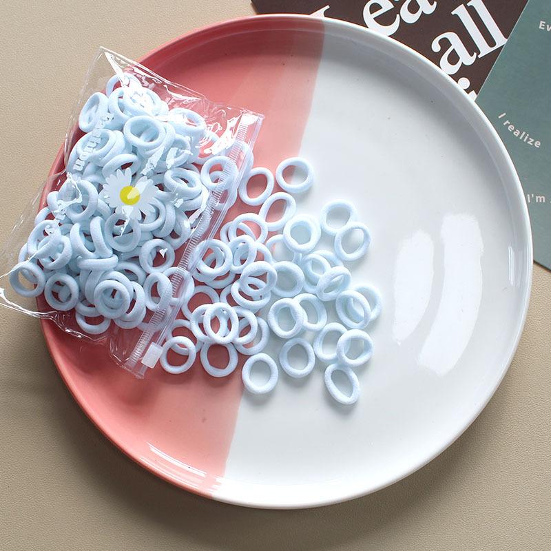 

100 шт./лот Эластичные резинки для волос для девочки, резинка, белая, черная, цветная, маленькие резинки для волос, повязка на голову, детские аксессуары
