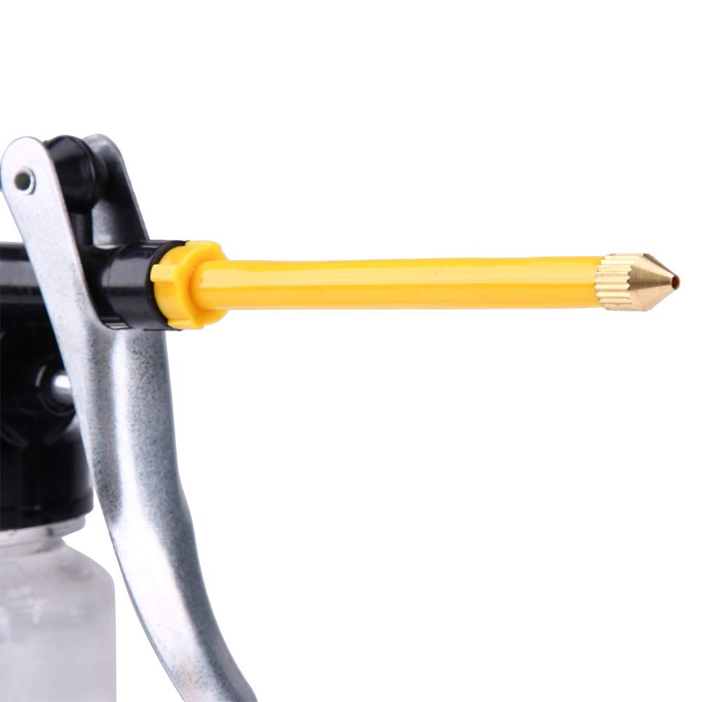 Oil Can Pump Oiler,Transparent High Pressure Oiler,250cc Transparent High Pressure Oiler Lubrication Oil Can Bottle Flex Manual Oiling Gun