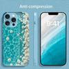 Turquoise Water with White Daisies for iphone 17 case for coque iphone Case fundas Glass for iPhone 17 16 15 14 13 12pm Pro Plus