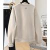 Women's Round Neck Long Sleeve Fleece Sweatshirt