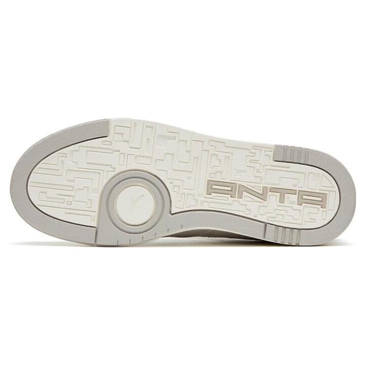 New Anta Street Naughty Anti Slip Wear Resistant Low Top Skateboard Shoes Gray White 912318016-6