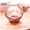 Glas-Snackschale für Partys, Mini-Kirschblüten-Saucenschälchen, Japanischer Stil, Gewürzschale, 60 ml Dekoratives mattiertes Schälchen, Soja-Dip
