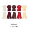 Kaslead New Arrival Women's Fashion Style Blended Double Breasted Vest Casual Pants 8056586 2365586