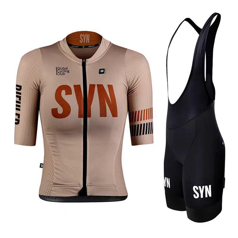 Set Completo Maglia e Pantaloncini da Ciclismo Uomo Traspirante Asciugatura Rapida Outfit per Bici da Strada Equitazione all'Aperto