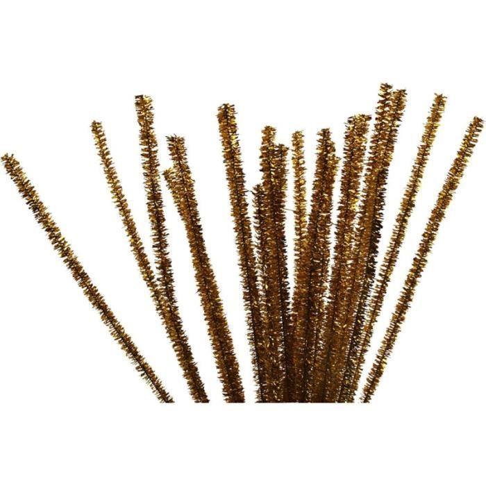 Chenille Wire - Gold - 6 Mm - 30 Cm - 24 Pcs