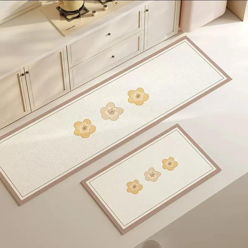 Pvc Kitchen Mat Waterproof Leather Carpet Oil-proof Non-slip Rug Long Home Decoration Floor Mats