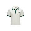 Simple Sports Casual Comfortable Short Sleeve Polo Shirt Women Tops Off-White 24FRC434WGW2
