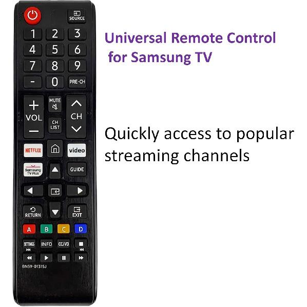 

Универсальный пульт дистанционного управления для телевизоров Samsung, BN59-01315J Замена пульта для всех ЖК-телевизоров Samsung, LED-телевизоров высокой четкости, 3D-телевизоров Smart TV