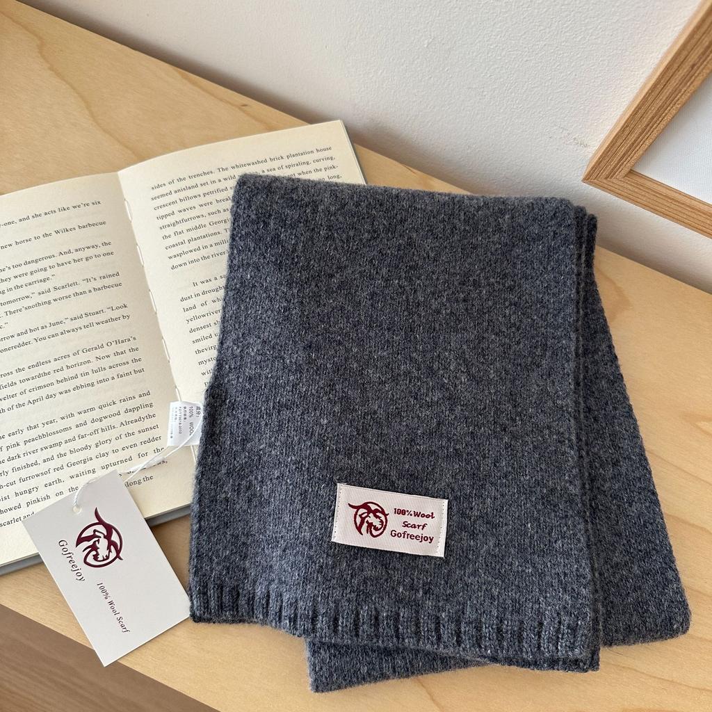 Écharpe unie pour hommes et femmes Écharpe tricotée chaude pour l'hiver pour les couples Écharpe universelle