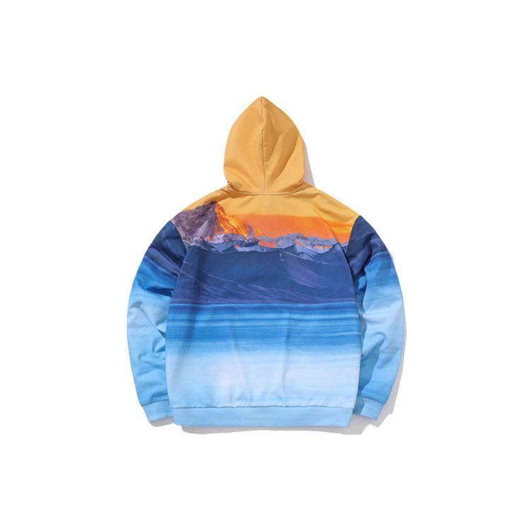 Li-Ning New York Fashion Week Hoodie Series Pullover Unisex Tops Blue AWDP757-1