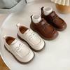 Kinder-Leder-Schuhe mit weicher Sohle - Mädchen Frühling/Herbst Britischer Stil Lässig & Bequem Rutschfeste Lauflernschuhe für Kleinkinder