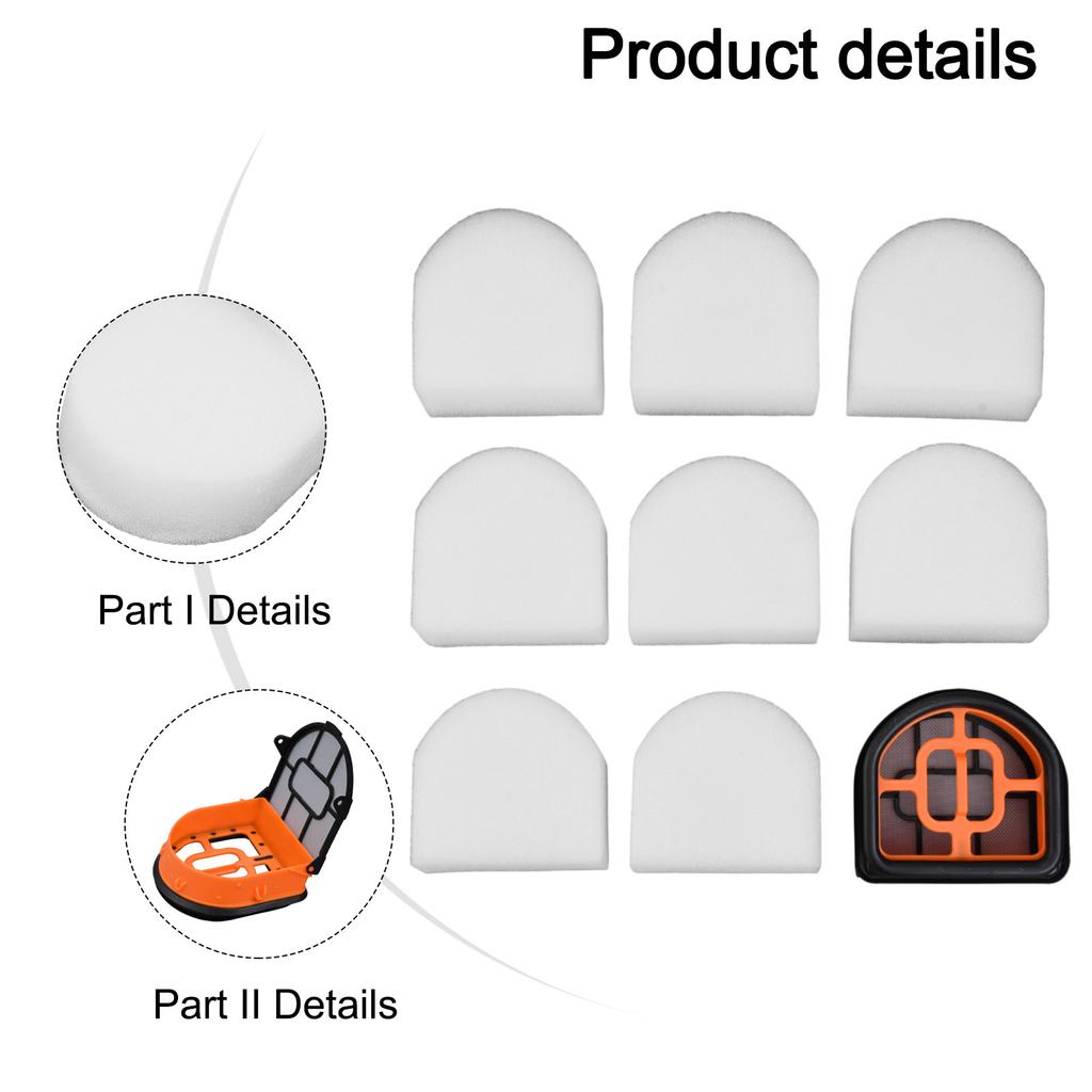 9 PCS/set Foam Filter Kit For Shark Vacuum Cleaner For AW201 Pack Vacuum Cleaner Accessories Cleaning Spare To Replace