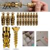 Flat-fit Expansion Screw 30 Sets 6x14mm Short Set, Heavy-Duty Metal Thread Restoration Concrete Wall Strong Grip for Cabinet Hinge Repair &