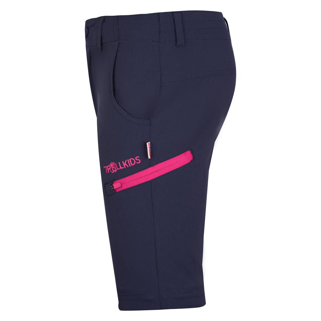 Spodnie zapinane na zamek dziecięce dla chłopca/dziewczynki Trollkids Kids Kjerag Zip-Off Pants navy/magenta (177-114)
