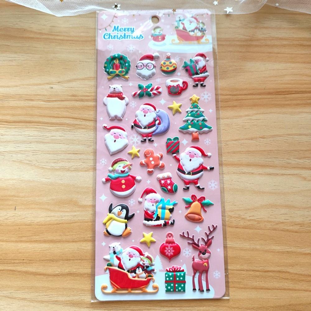 Merry Christmas Adorable Cartoon Santa Claus 3D EVA Soft Foam Stickers - DIY Decor for Journals BulingBulingStickers Store