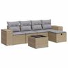 VidaXL Garden Lounge Set with Cushions 6 Pcs Beige Braided Resin 3325675