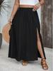 Elegant Women's Solid Color Holiday Skirt - Versatile Casual Fashion