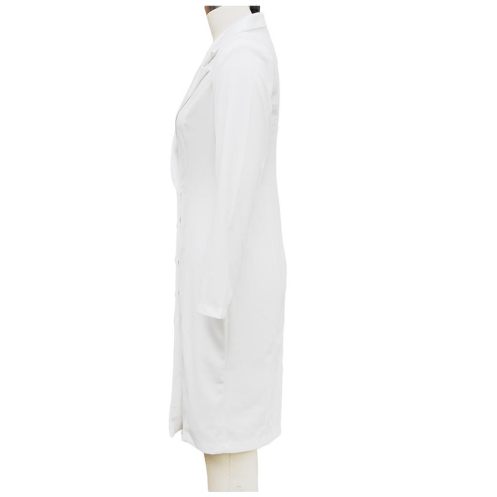 Women's Double-Breasted Blazer Dress, Long Sleeve Office Dress with Notched Lapel, Professional Workwear for Business Casual Commute