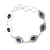 London Blue Topaz Gemstone 925 Sterling Silver Jewelry Handmade Bracelet 8.5" RB-3-11