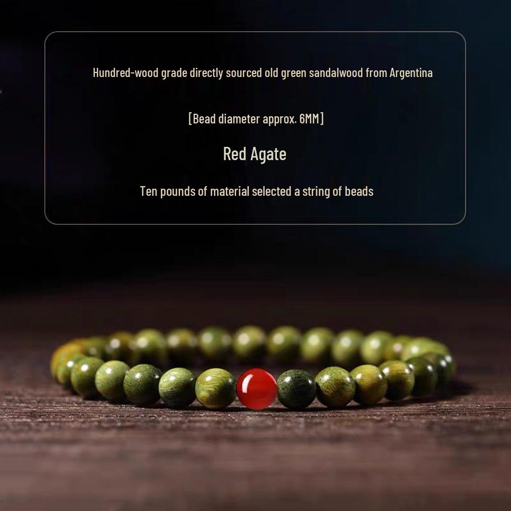 Premium Green Sandalwood & Wenge Bracelet for Men & Women - High Density, Collection Grade