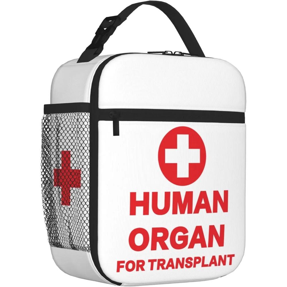 

Забавная голодная аптечка первой помощи Изолированная коробка для ланча-Набор для экстренного перекуса Портативная сумка для ланча Многоразовая сумка-тоут для ланча для женщин и мужчин