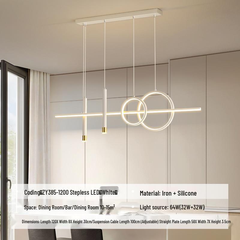 Nordic Minimalist Long Strip Pendant Light for Modern Dining Room or Bar