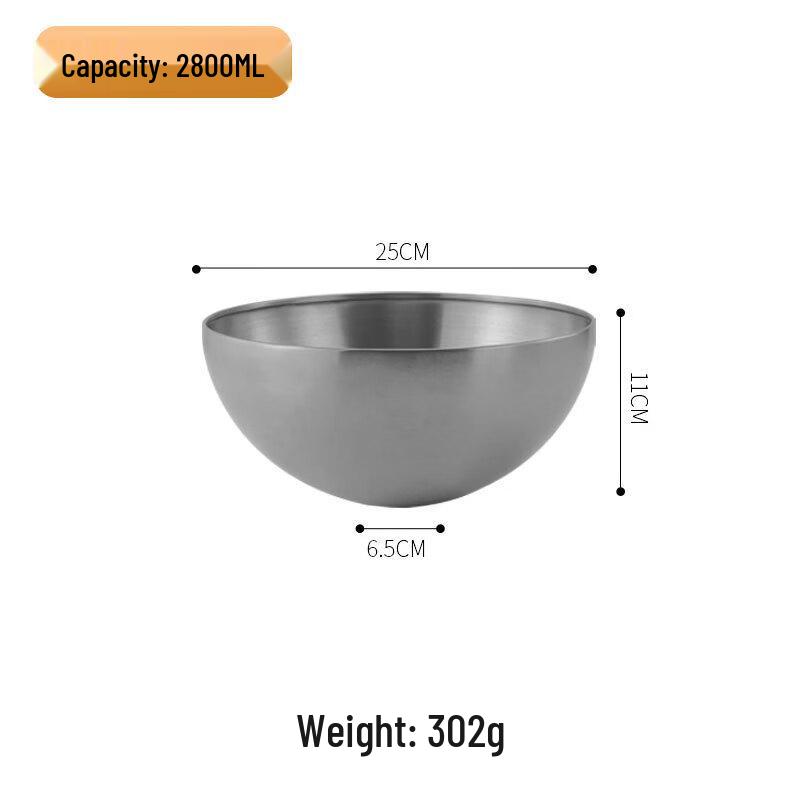 ZISIZ Stainless Steel Salad Bowl