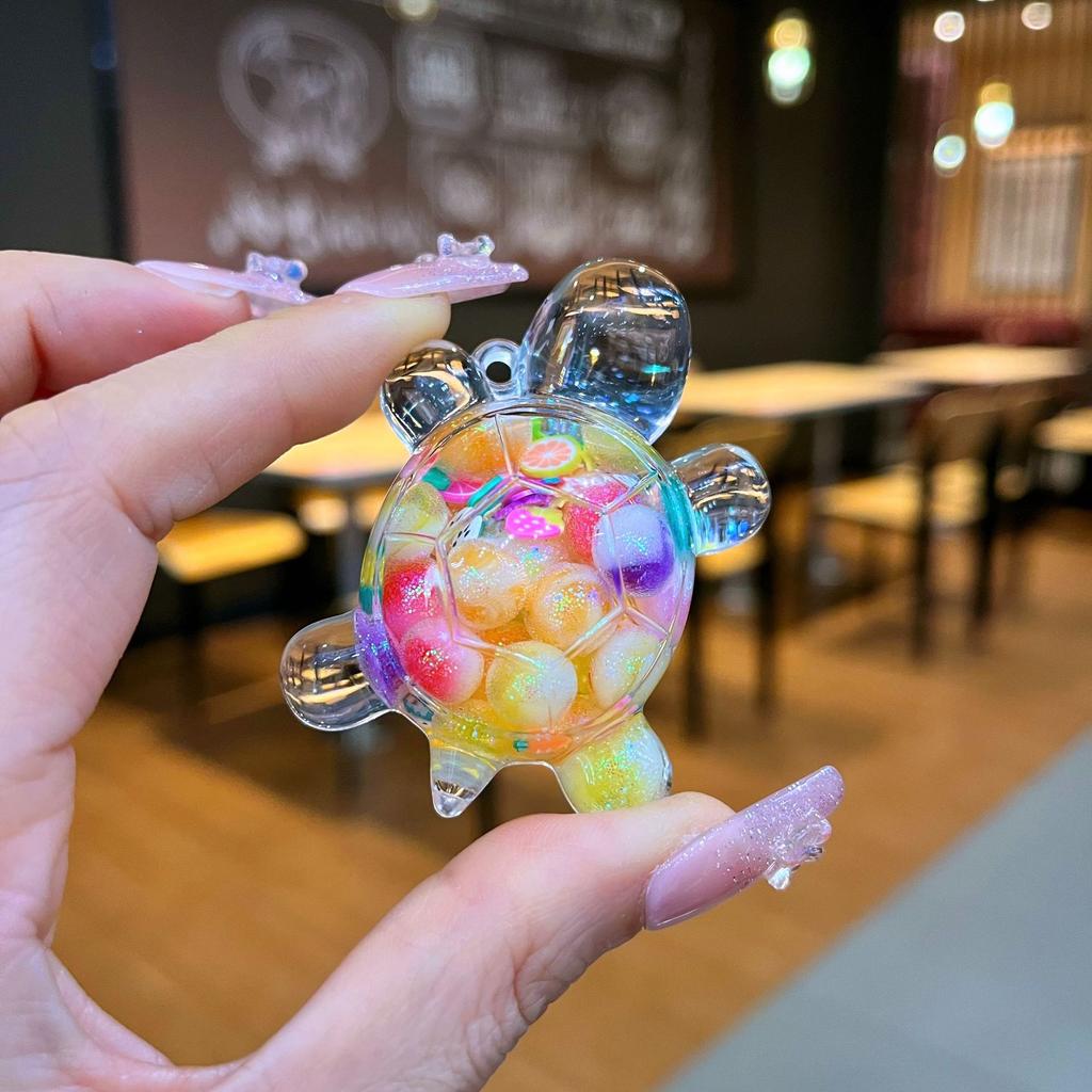 Diy Creative Table Toy Gift with Luminous Sand, Dazzling and Sparkling Turtle Ornaments