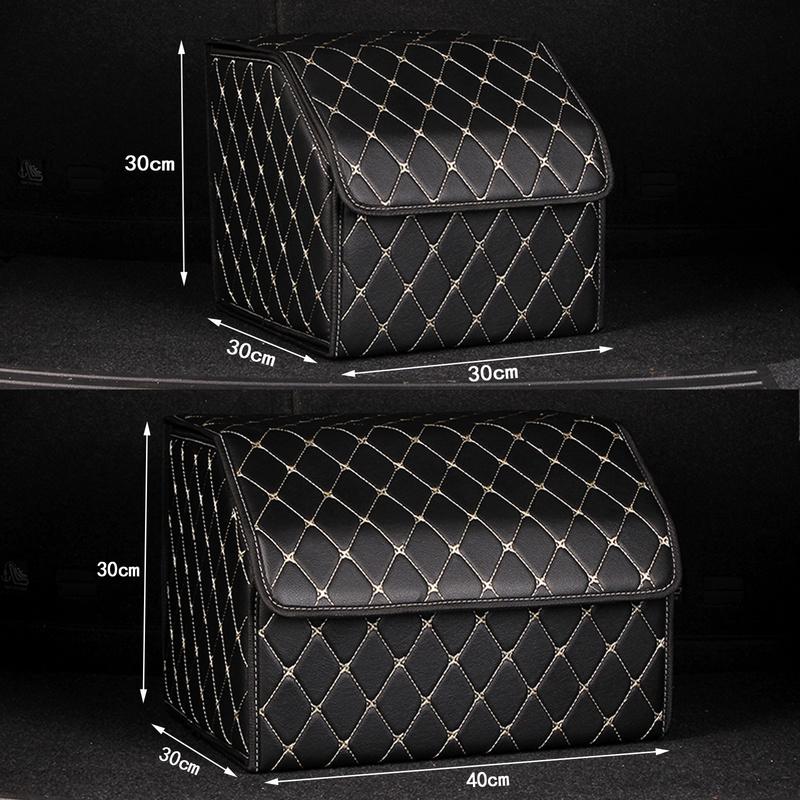 Organizer do bagażnika samochodu luksusowy składany bagażnik samochodowy schludny schowek Wodoodporny organizer do bagażnika samochodowego PU do samochodu
