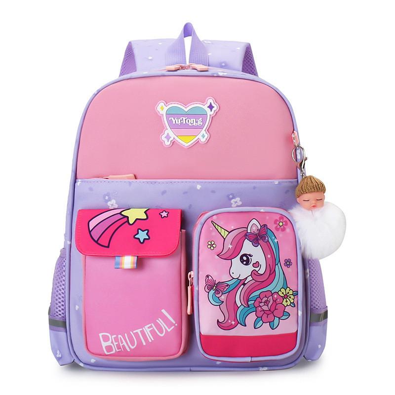 Adorable Cartoon Kindergarten Backpack Trendy Lightweight Breathable Boys Girls School Bag