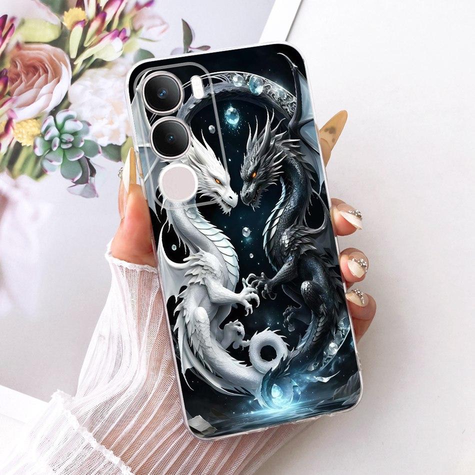 For Vivo Y19s Pro Cool Dragon Tiger Pattern Phone Case For Vivo Y19s Y 19S Pro V2419 Soft Silicone TPU Cases