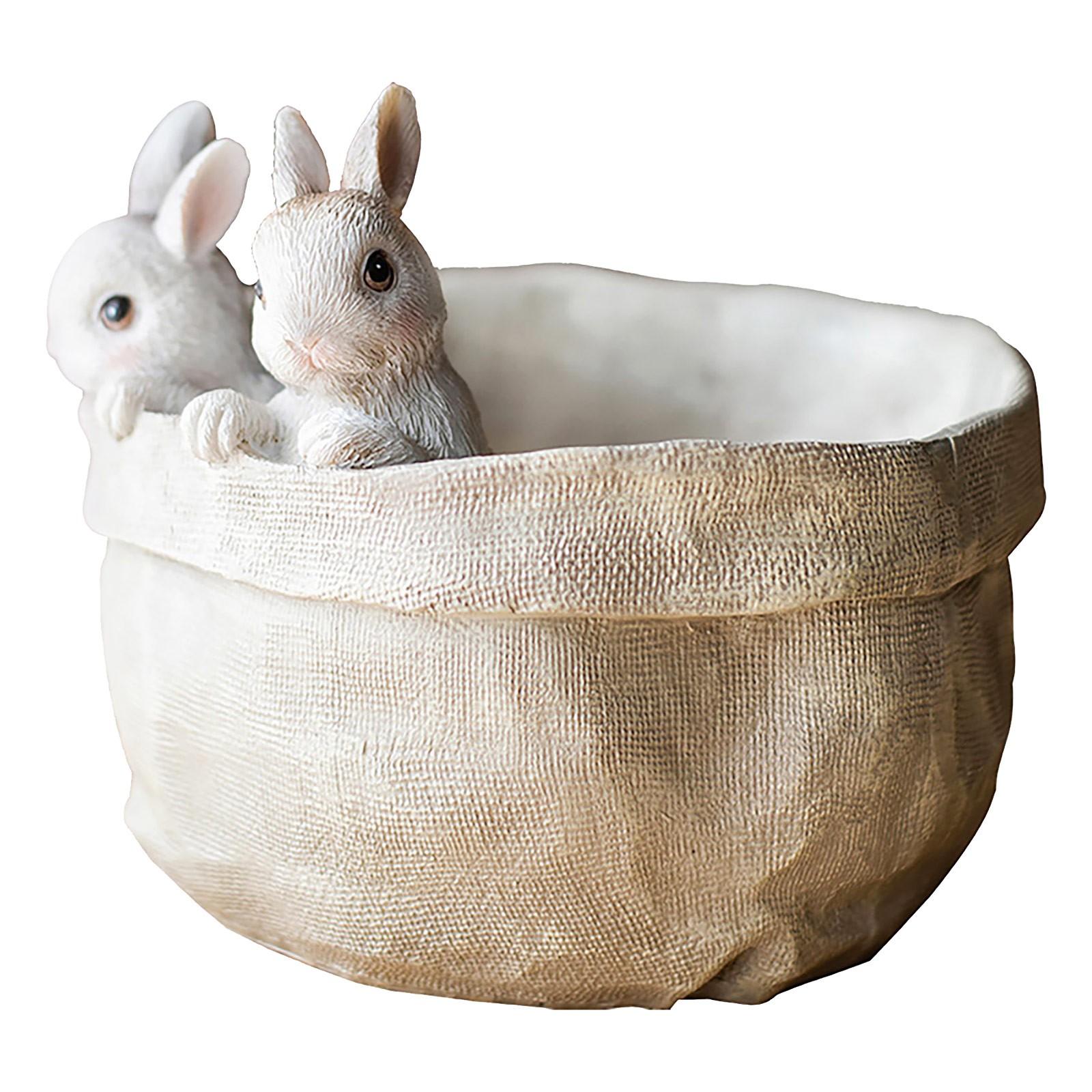 

Cute Pocket Rabbit Succulents Flower Pot Animal Shaped Flower Pot Resin Crafts Garden Decoration Ornaments