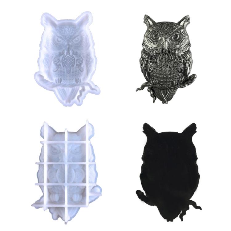 2Pcs Wall Hanging Silicone Moulds Flying Eagle Owls Decor Mold DIY Pendant