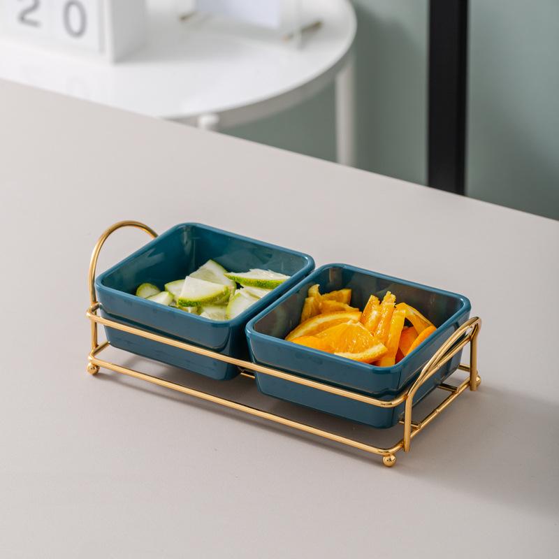 Ktv Clubhouse Fruit Plate Melamine Bar Muscle Foot Four Or Six Gongge Snack Plate Grid Barbecue Cold Vegetables Snack Plate Plate Plate