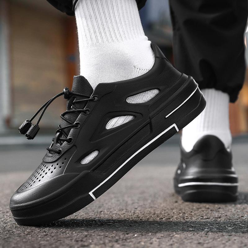 Summer Men Slippers Platform Outdoor Sandals Clogs Beach Slippers Fashi Flip Flops Casual Flats Comfortable Wading Shoes 38-45