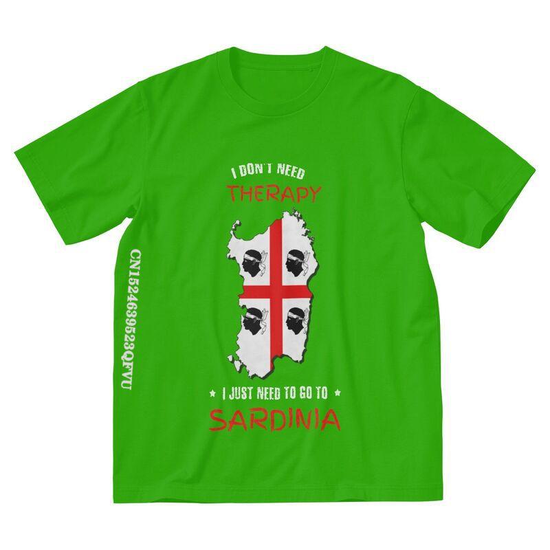 Sardinia Is My Therapy Tshirt Unisex Stylish T Shirts Emo Clothes Italy Flag Italia Italian Pride TShirt Alternative Unisex Clothes
