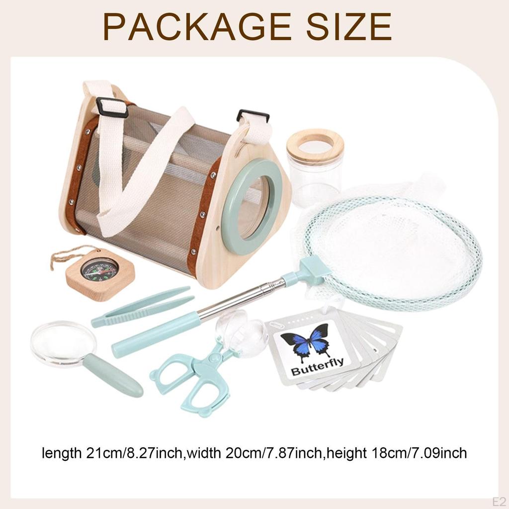 Explorer Kit Exploration Set Camping for Children Butterfly Net Science Toy Collecting Case Catcher