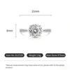 Rose Cut High Carbon Diamond Jewelry 925 Sterling Silver Ladies Ring Simple Sweet Elegant Wedding RingGood product