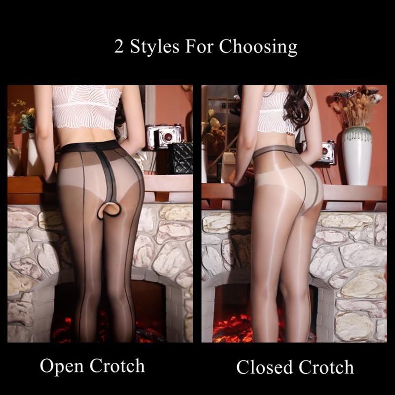 Collant Brillanti Aurora Design Linea Posteriore Vita Alta Calze Senza Cuciture Night Club Calzetteria Lucida Lingerie Sexy Calze da Donna Oil