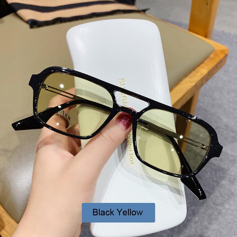 New Square Sunglasses Man Woman Vintage Blue Leopard Sun Glasses Male Female Clear Lens Fashoin Retro Brand Eyeglasses